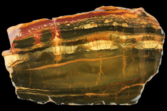 Marra Mamba Tiger's Eye Slab - Mt Brockman ( Billion Years) #133086